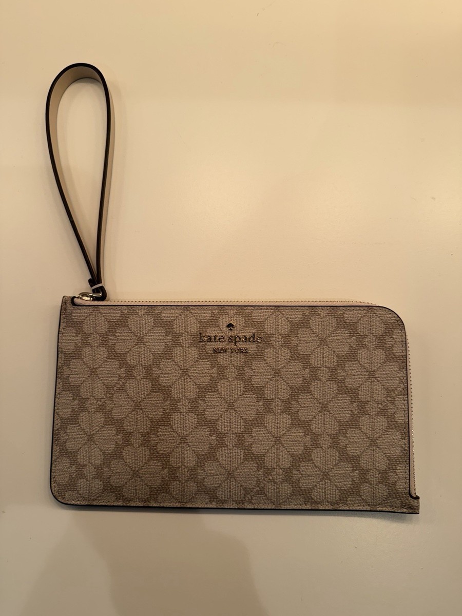Kate Spade KG487 Spade Lucy Flower Jacquard Medium Zip Wristlet