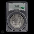 1884-O Morgan Silver Dollar CAC MS63 WitterBrick Slab -E173