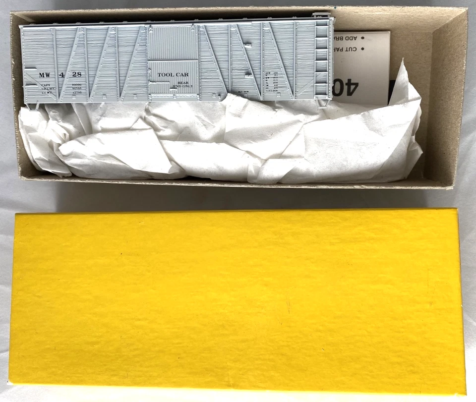 Accurail HO M de W Gris 4280 40' O.B Caja Extremos de Acero Kit de Herramientas Coche Nuevo en Caja Foto 3 de 3