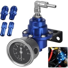 Universal Blue Tomei Adjustable Fuel Pressure Regulator Fuel Booster With Gauge