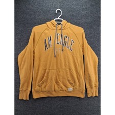 American Eagle Sweatshirt Mens Large Yellow Hoodie Hooded
