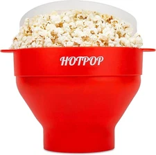 The Orginal HotPop Silicone Popcorn Maker - Microwave Popcorn Popper with Handle