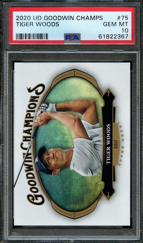 2020 Goodwin Champions Tiger Woods PSA 10 – Clean Gem Mint – Iconic Modern Tiger