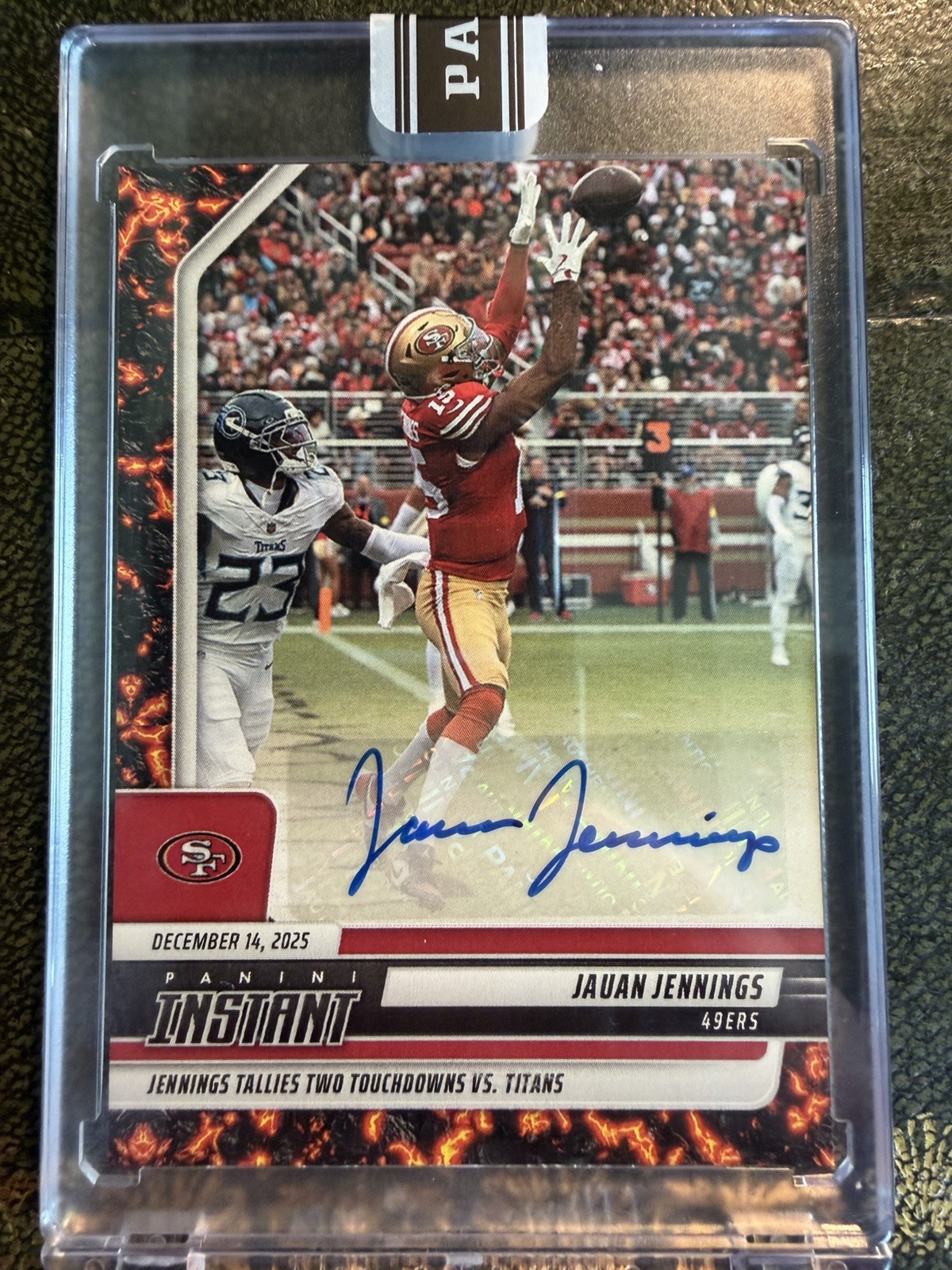2025 Panini Instant Jauan Jennings 1/1 Magma SF 49er's #340 Auto One of One