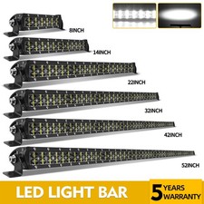8 14 22 32 42 52 Led Light Bar Spot Flood Fog Lamp Driving Truck Suv Offroad