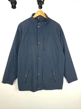 Wolsey Showerproof Navy Blue Coat Size L | Zip & Popper Front Jacket