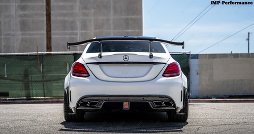 iMP W205 C63 AMG Sedan Carbon Rear Diffuser w/ Underboard for 15-21 Benz - Picture 6 of 23