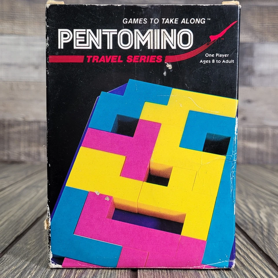 Pentomino Puzzle Game Vintage Pocket Travel Size Brain Teaser Looks Unused! - Image 4 of 4