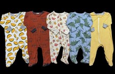 Baby Boy 3-6 Months Carter's Cotton Zip Up Footed Sleeper Pajama Clothes Lot