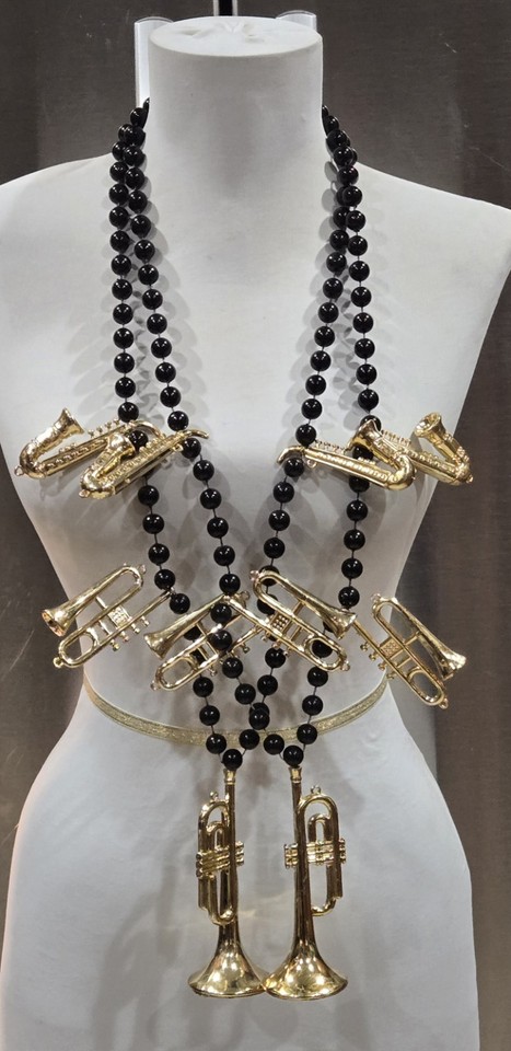 2- Vintage THE ORLEANS Las Vegas Mardi Gras Beads Musical Instruments