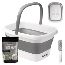 Collapsible Foot Bath Kit, Foot Soaking Tub with Handle and Massage Acupoint,...