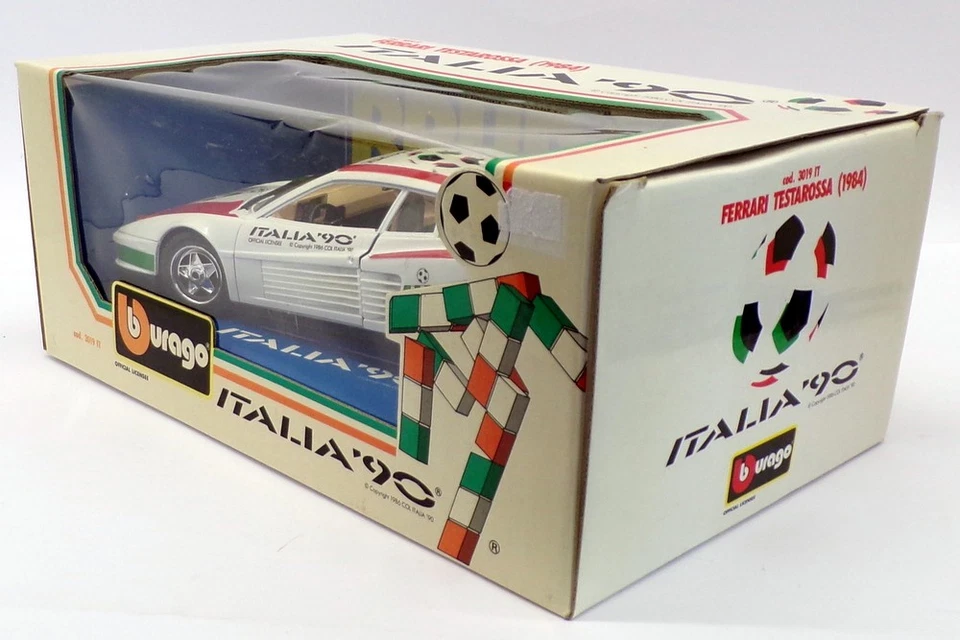 Burago 1/18 Scale Diecast 3019 Ferrari Testa Rossa 1984 'Italia 90' Model Car - Image 3 of 3