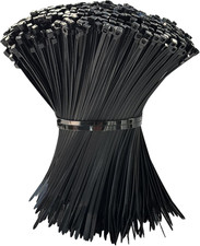 150 Pack Zip Ties 8 Inch Black, 40Lbs Tensile Strength, Premium Nylon Cable Ties