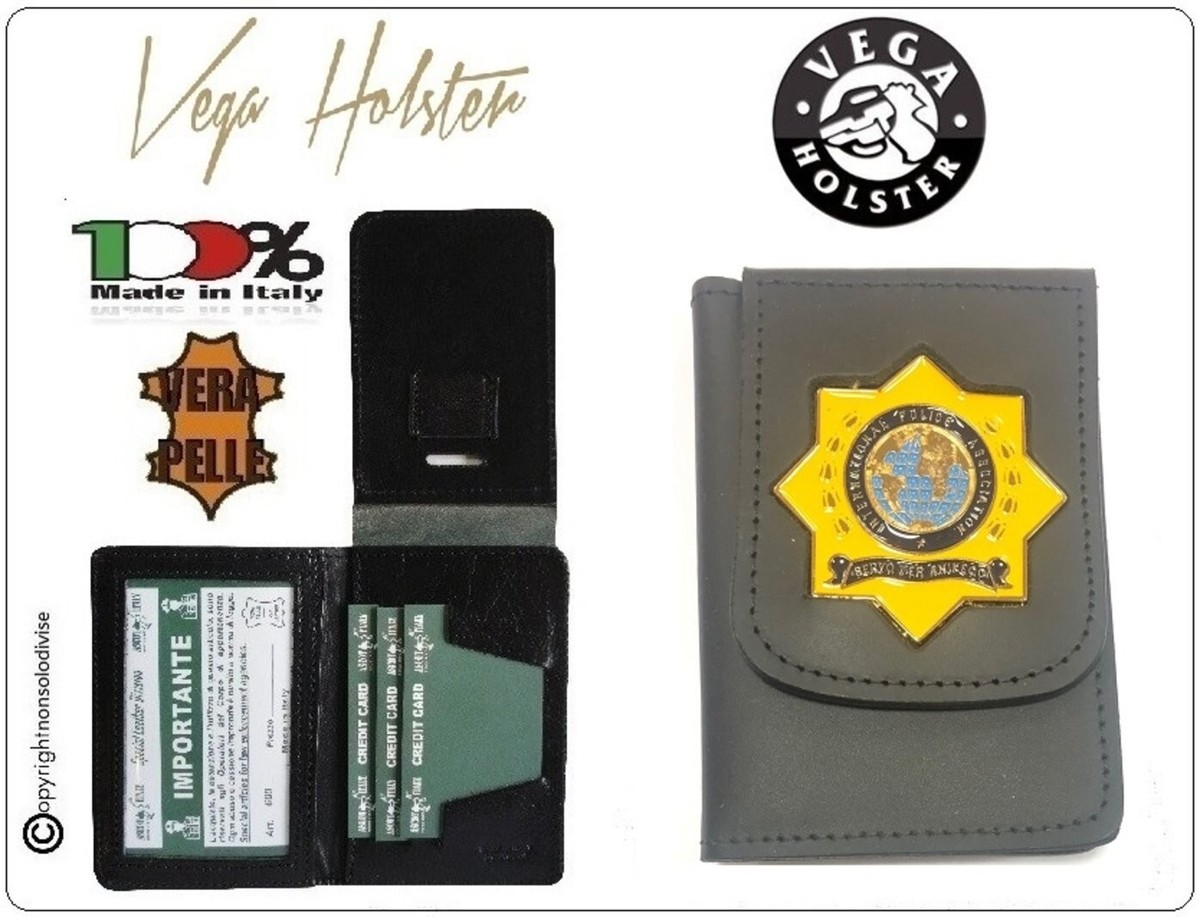Wallet Documents holder with Plaque INTERPOL Vega Holster Italy