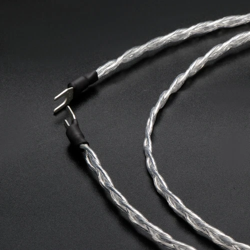 HiFi 3 Kerne Kupfer versilbert Audiokabel Erdungskabel U Gabel Spaten Stecker - Bild 7 von 8