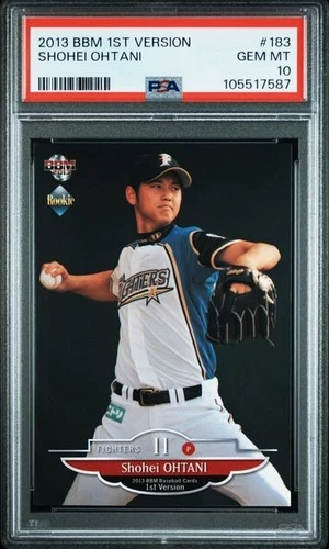 2013 BBM Shohei Ohtani #183 Rookie Card PSA 10 RC Red Wings 1st Version