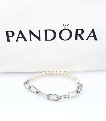 ブレスレット LOVE ME MONSTER Two Line Pearl Bracelet L233MBC020 100% Authentic NEW PANDORA Me Links Freshwater Cultured