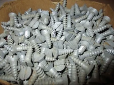 40 NEW-OLD STOCK, SLOTTED FLAT HEAD, GALV. STEEL WOOD SCREWS 1" LONG X #16=9/32"