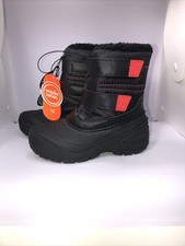 wonder nation girls boots black sizes 12 snow shoes winter New skid resistant