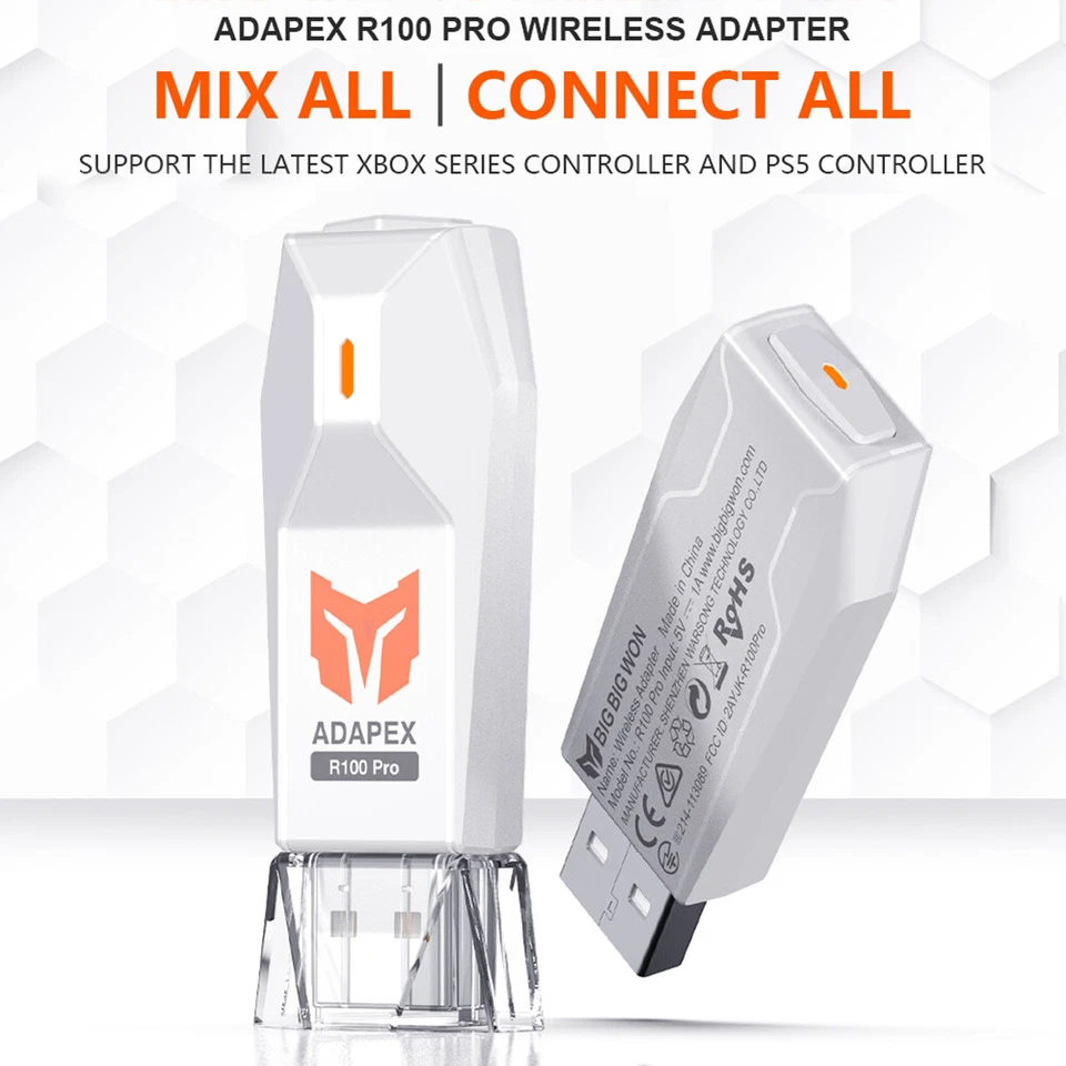 BIGBIG WON R100 Pro PUSB Wireless Adapter for Switch PS4/PS5 XBOX Gamepad - Image 2 of 4