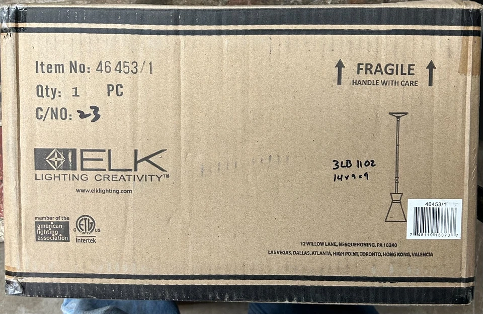 ELK освещения Modley 1-свет мини подвеска - полированный хром - прозрачное стекло * новый * - Изображение 3 из 3