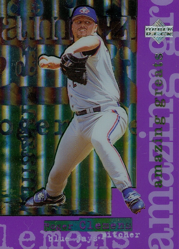 1998 Upper Deck Amazing Greats Roger Clemens 21 Blue Jays | eBay