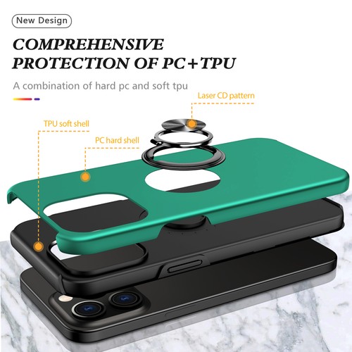 Fr iPhone 16 Pro Max 16e 15 Hybrid Ring Stand Case Ring Holder Magnetic Cover - 第 26/57 張圖片