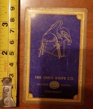 RARE OLD VINTAGE PLAYING CARD SINGLE OHIO KNIFE OKCO 606 CONGRESS 6 OF HEARTS