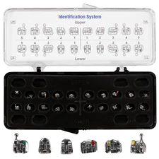 JMU Dental Metal Brackets Standard MBT 018 022 Hooks 345 Orthodontic Braces