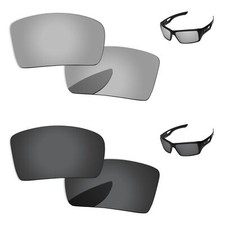 Lenslog Black Chrome Polarized Replacement Lenses For-Oakley Eyepatch 1 2