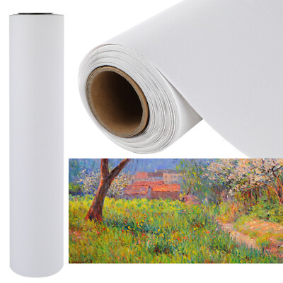 24''x100' Matte Polyester Canvas Roll 290gsm for Inkjet Printers HP Canon Epson