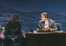 Joey Ramone during an interview with host Jay Leno on October - 1992 TV Photo