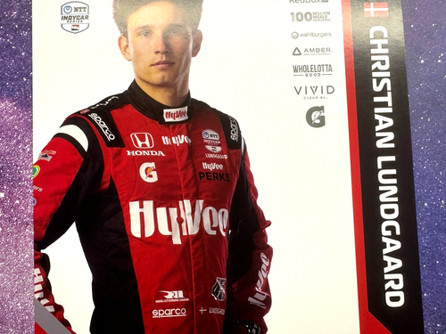 2024 Christian Lundgaard HyVee Rahal Letterman Lanigan Indy Car Hero Card 8x10 - Picture 6 of 7