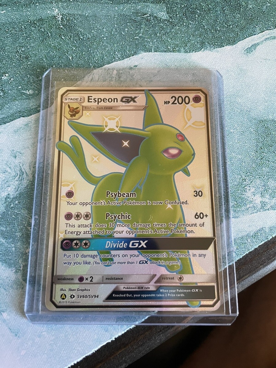shiny espeon pokemon card Espeon GX SHINY CARD!!!