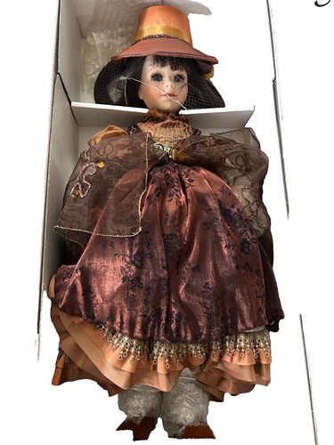 ANTIQUE RARE Bisque Porcelain Doll Red Hair Blue Eyes 13