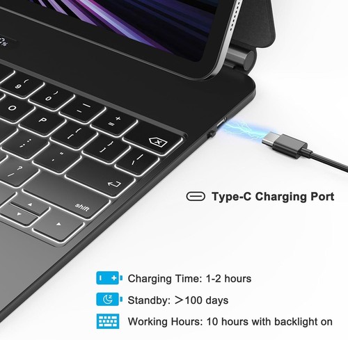 Magnetic Keyboard Case for iPad Pro 12.9 inch (Multiple Generations) - NEW** - Picture 6 of 8