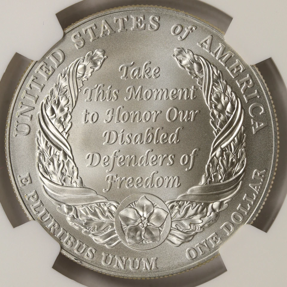2010-W $1 Disabled Veterans Commemorative Silver Dollar NGC MS70 - Image 4 of 4
