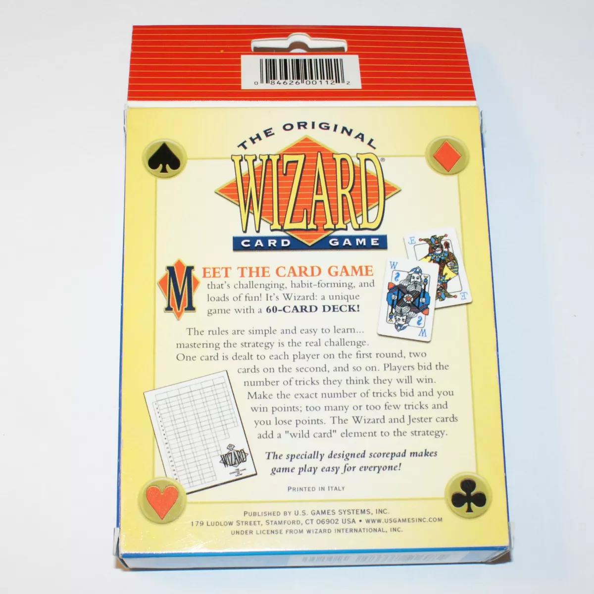 The Original Wizard Card Game by U S Game Systems Inc. Complete