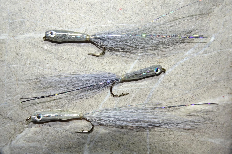 3 St. Epoxy TROUT-MINNOW Streamer # 8 Brutfisch Bach-Regenbogen-Forelle Rapfen - Bild 1 von 1