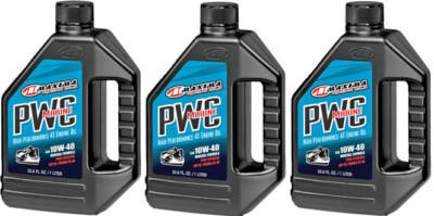 3 Liter Bottles Maxima PWC 4T 10W-40 Personal Water Craft Engine Oil