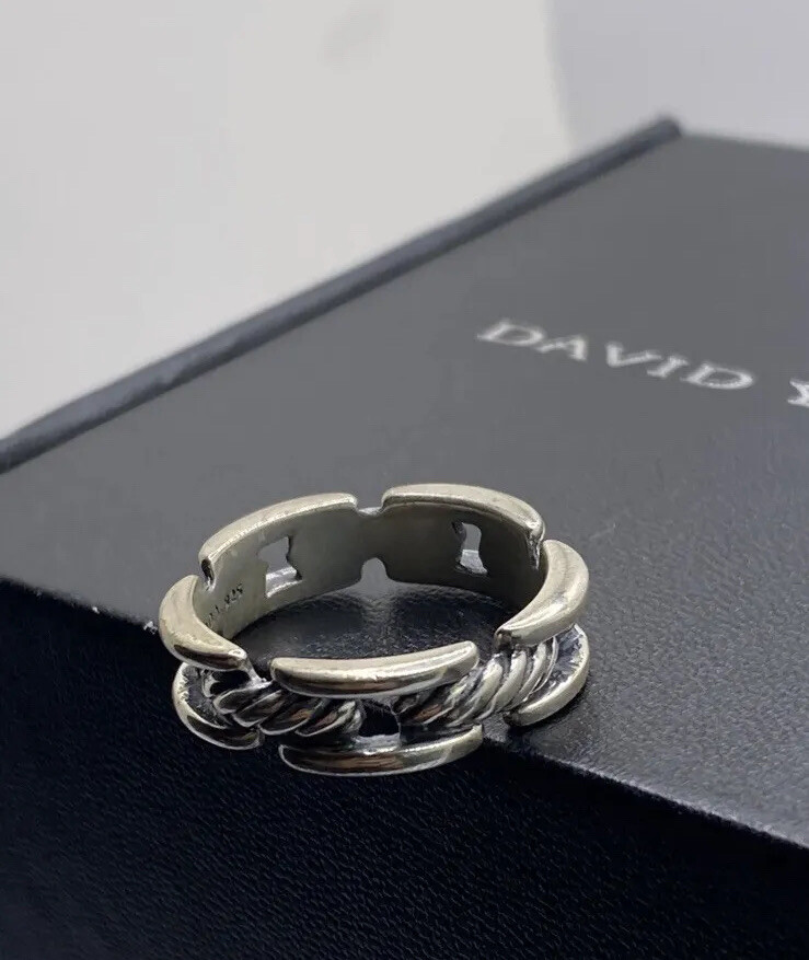 💯David Yurman Wellesley Collection 7mm Sterling Silver Chain Link