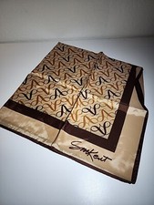 Avon logo SM Kent scarf signed square 26  rust color