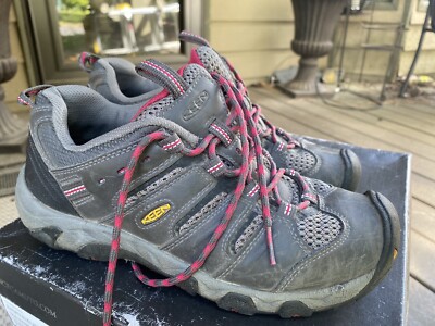Keen Voyageur Hiking Shoes Womens Size 38 Grey And Pink