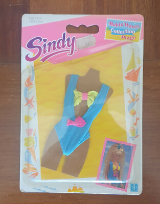 Vintage 1989 HASBRO SINDY outfit blister MAKING WAVES PLAGE unused NOS see cond