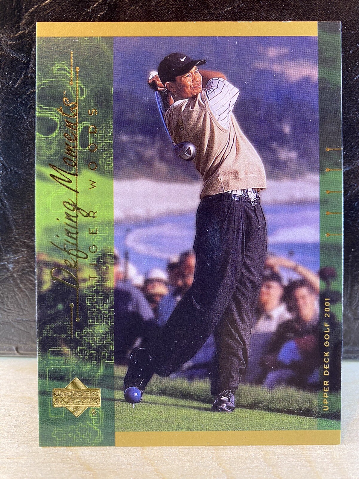 2001 Upper Deck UD Defining Moments Tiger Woods Rookie RC #124 Golf
