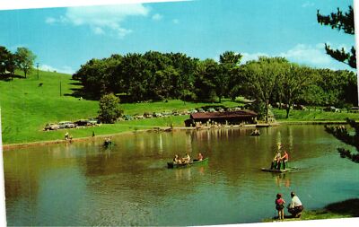Vintage Postcard- SCHENK LAKE, OGLEBAY PARK, WHEELING, W.V.