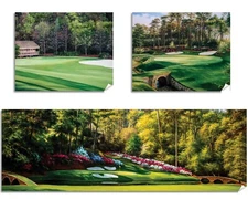 Amen Corner 3 Prints Masters Augusta National Golf Hole 11 12 13 Golden BellPan8
