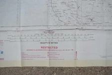 Vtg Military War Office 1951 Fabric Cloth Restricted Map Bushire Tehran