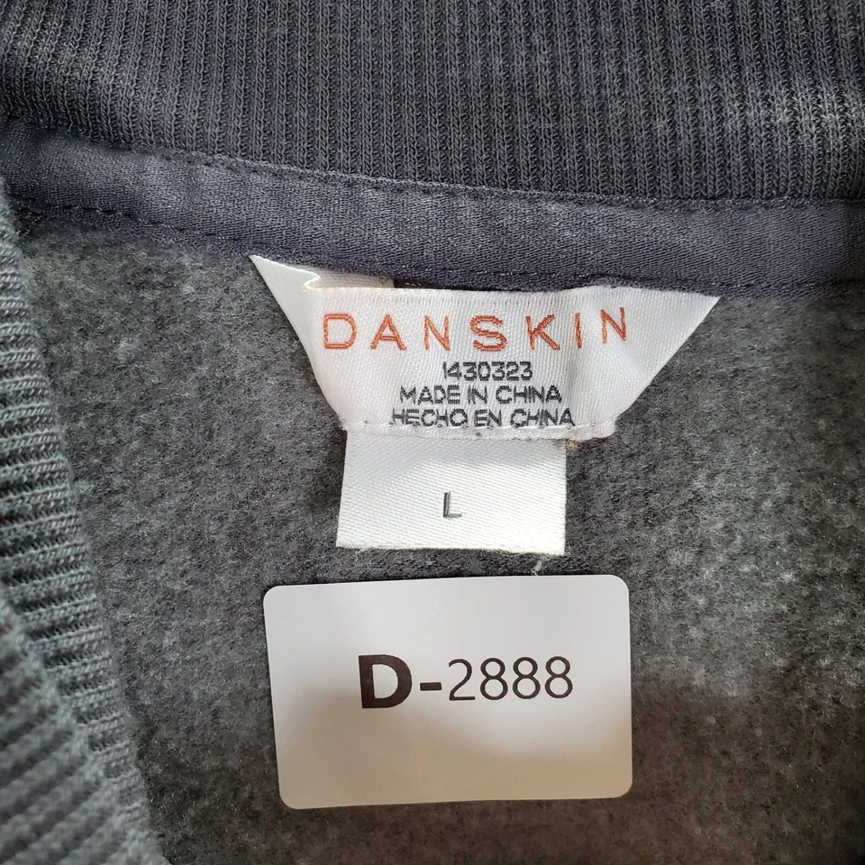 Sudadera Danskin Mujer Grande Gris Tie Dye Sudadera con Capucha Cuello Simulado Cremallera Completa Foto 3 de 4