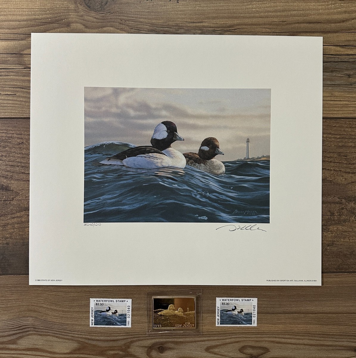 1993 NEW JERSEY - State Duck Stamp Print **BRUCE MILLER